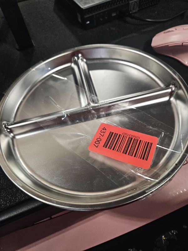 Photo 1 of -*** Similar item****Bakpoco Stainless Steel Kids Plates Portion Control Plates Divided Plate for Adults Toddlers Balance Lunch, Bariatric & Diabetic Diet, Non Toxic Camping Metal Snack Plate for Eating