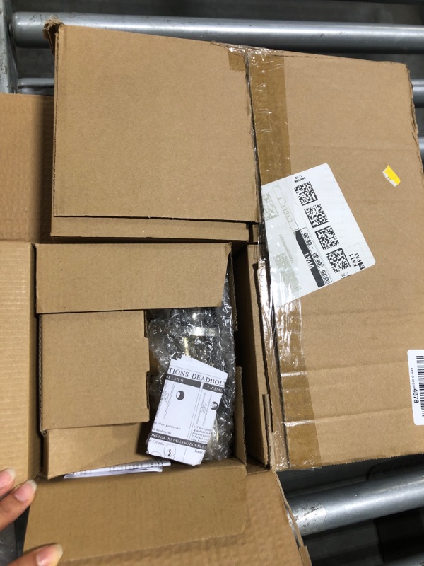 Photo 1 of (4 Sets) All Keyed Same Entry Door Knob and Single Cylinder Deadbolt Combo Set, Satin Nickel Exterior Door Knobs with Lock and Keys for Entrance and Front Door