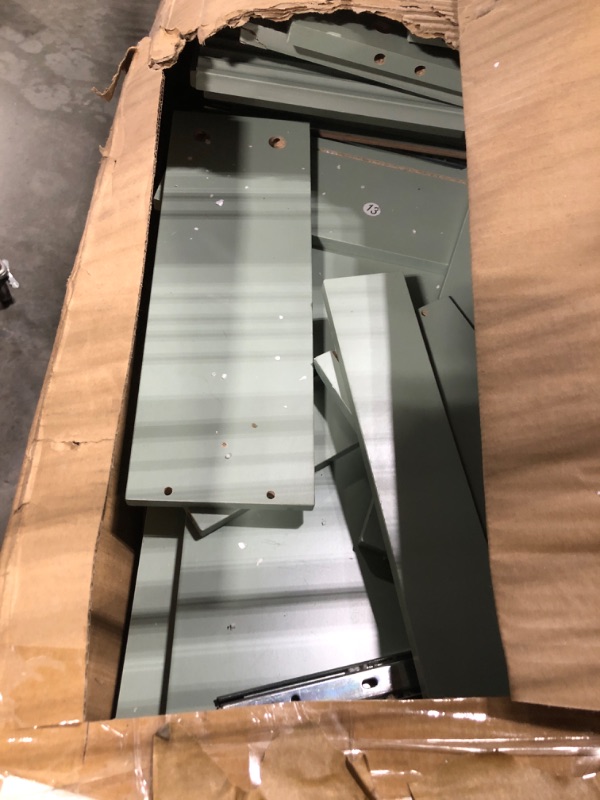 Photo 1 of ***IT IS UNKNOWN IF IT IS MISSING PARTS***Green Dresser, Modern 6 Drawer Dresser for Bedroom with Gold Handle and Large Drawer, Wood Double Chest of Drawers and Storage Organizer for Living Room, Hallway, Entryway