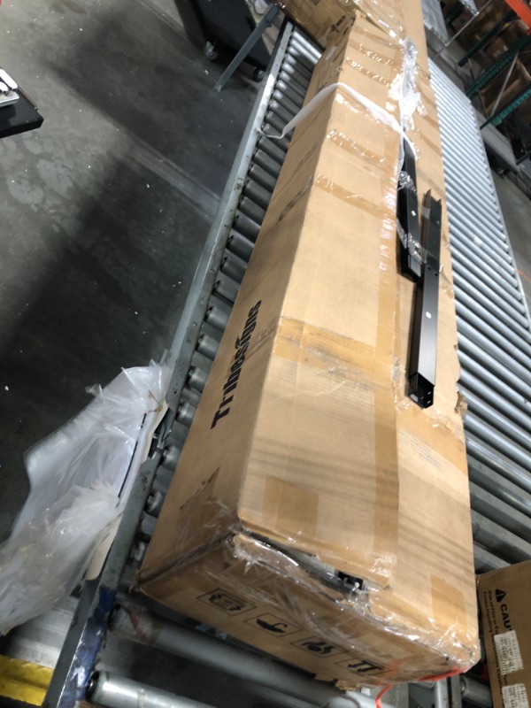 Photo 1 of ***NO CHAIRS***Tribesigns Dining Table for 8 People, 70.87-inch Rectangular Wood Kitchen Table with Strong Metal Frame, Industrial Large Long Dining Room Table for Big Family (Rustic Brown)