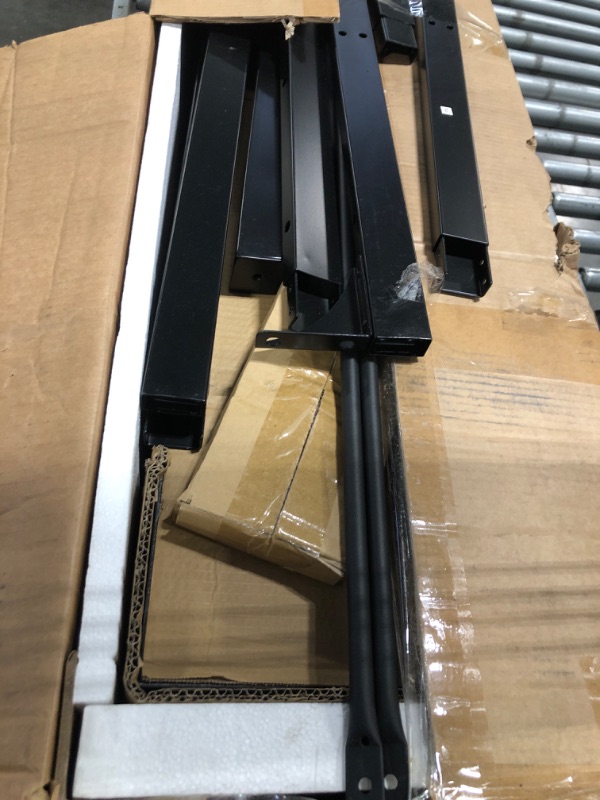 Photo 1 of ***NO CHAIRS***Tribesigns Dining Table for 8 People, 70.87-inch Rectangular Wood Kitchen Table with Strong Metal Frame, Industrial Large Long Dining Room Table for Big Family (Rustic Brown)