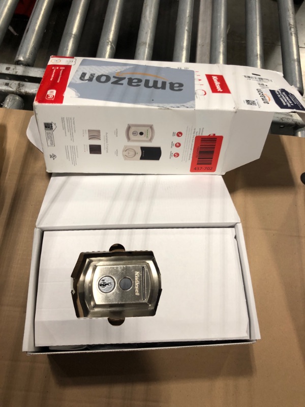 Photo 1 of ****missing key****Kwikset Halo Touch Fingerprint Wi-Fi Smart Lock, Keyless Entry Door Low Profile Deadbolt, Geofence Auto-Unlock, Grade AAA Certified, No Hub Easy Install, Satin Nickel Lifetime Finish Warranty, Arch
**a little scratched**