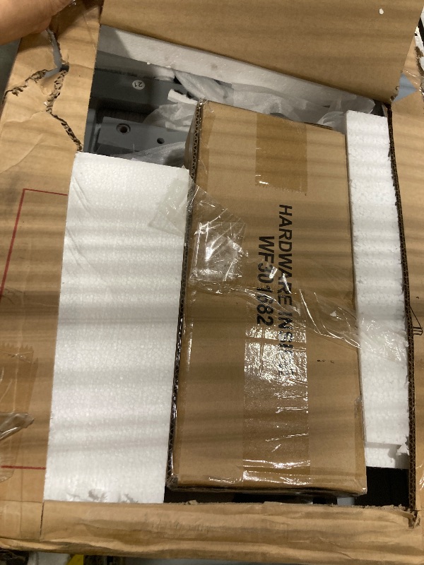 Photo 1 of ****PARTIAL SET***BouPower Full Size Bed with 2 Storage Drawers, Wooden Full Daybed with Rails and Roof, Wood Floor Bed for Teens Girls Boys, No Box Spring Needed, Grey