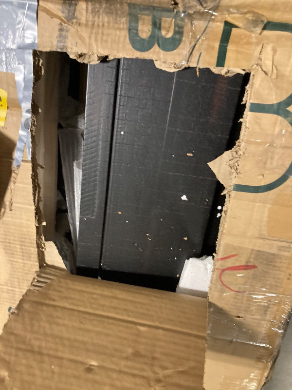 Photo 1 of ***IT IS UNKNOWN IF IT HAS MISSING PARTS***Bme Vivian 14 Inch Deluxe Bed Frame with Headboard, Rustic & Scandinavian Style with Solid Acacia Wood, No Box Spring Needed, 12 Strong Wood Slat Support, Easy Assembly, King, Rustic Black