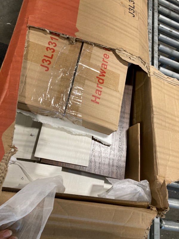 Photo 1 of ***IT IS UNKNOWN IF IT HAS MISSING PARTS***Halitaa Shoe Cabinet with 2 Flip Drawers& 2 Drawers,Farmhouse Shoe Storage Cabinet for entryway,Narrow Freestanding Shoe Rack Cabinet for Entrance,White