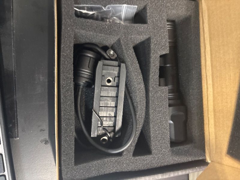 Photo 1 of ***Missing ring mount***Feyachi Tactical Flashlight 1200 Lumen LED Weapon Light,Waterproof with Picatinny/M Lock Mount, Pressure Switch Included (Fixed Picatinny Mounted)