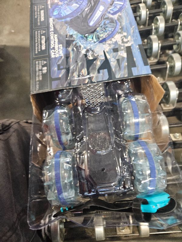 Photo 1 of **MISSING PARTS**BEZGAR Amphibious Remote Control Car - Toys for 4-12 Year Old Boys with Gesture Sensing, LED Lights, Rechargeable Battery, 4WD All Terrain Waterproof RC Cars, Birthday Gifts for Kids