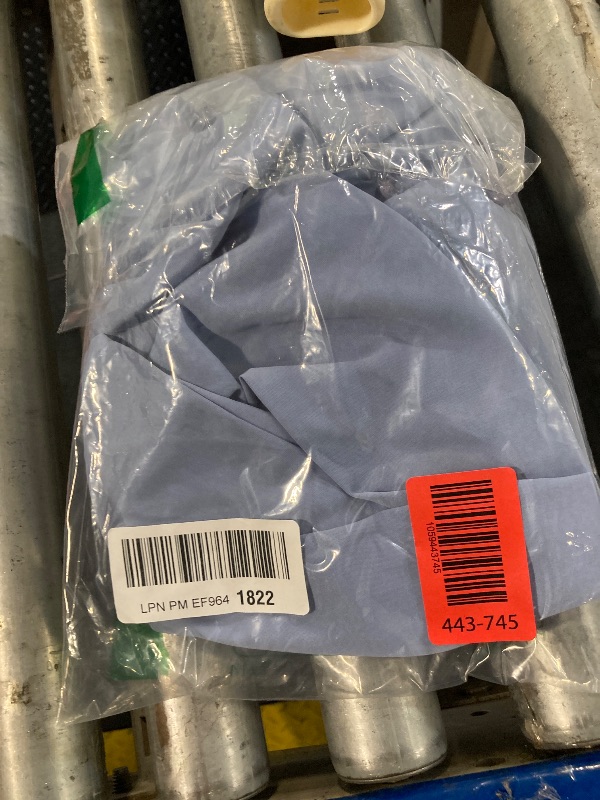 Photo 1 of **SIMILAR TO PHOTO** Milumia Women's Elegant Button Down Blouse Long Sleeve Stand Collar Puff Sleeve Top Light Blue Large