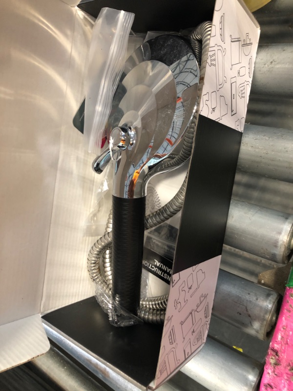 Photo 1 of ***MISSING FILTER**Fitespot Filtered Shower Head with Handheld, High Pressure 9 Spray Setting Showerhead with Filters, Filter Hard Water with Hose, Remove Chlorine, Power Wash Clean Tub (Chrome & ?Black)