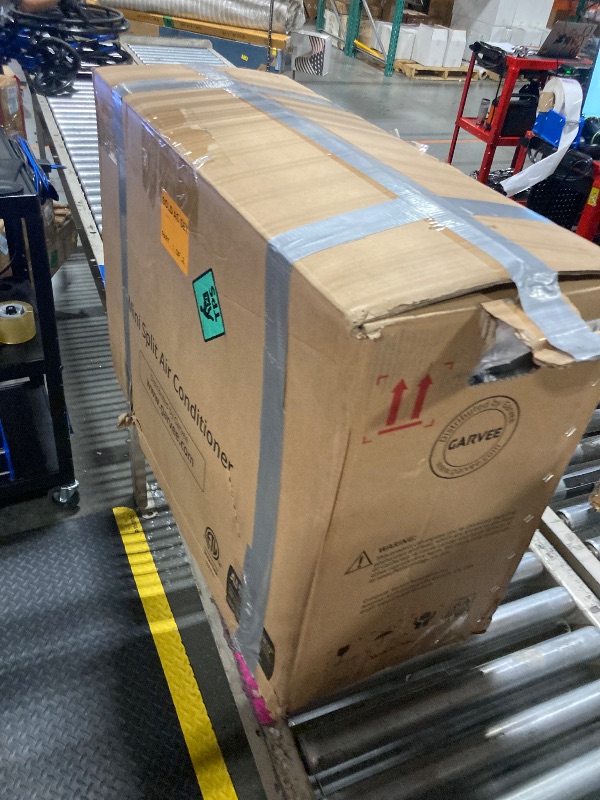 Photo 1 of ***Partial Set*** ***Only Box 1 of 2*** Vossfamul 9000 BTU Mini Split Air Conditioner & Heater - Energy Saving 230V SEER2 18.5 Ductless Wall Mount AC Unit with WiFi, Remote Control & Installation Kit - Cools Rooms Up to 450 Sq.Ft