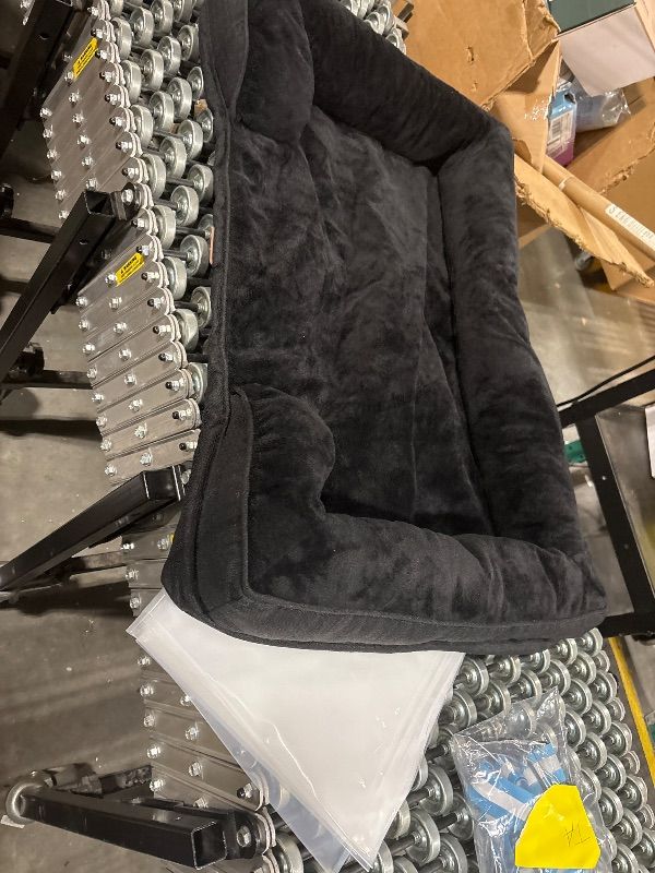 Photo 1 of **NO STUFFING IN THE MIDDLE OF THE BED**8EHEYCIGA Orthopedic Dog Beds for Large Dogs, Waterproof Memory Foam Large Pet Bed with Sides, Non-Slip Bottom and Egg-Crate Foam Dog Couch Bed with Washable Removable Cover, Black