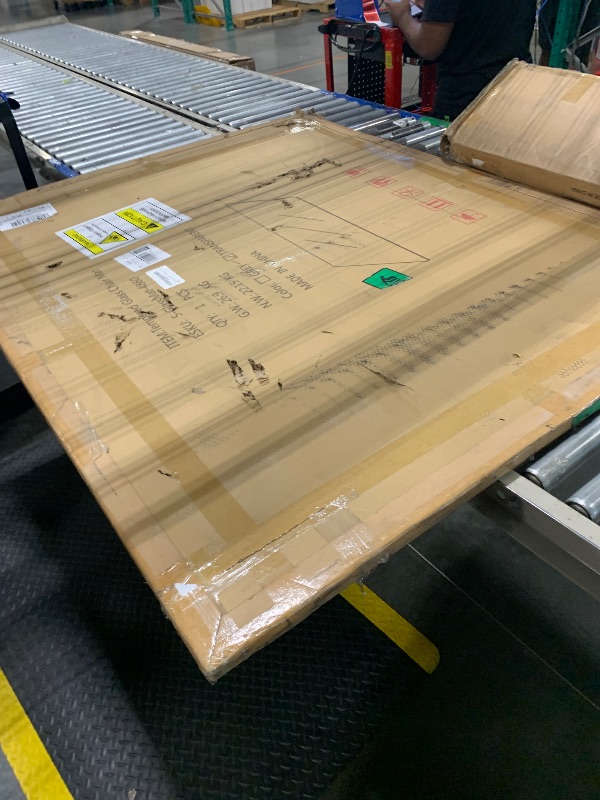 Photo 1 of [Tempered Glass] 48" x 60" Glass Chair Mat, Heavy Duty Hard Tempered Glass Mat with Round Corner and Polished Edge, Transparent Glass Office Chair Mat for Office and Home Hard Floor or Carpeted