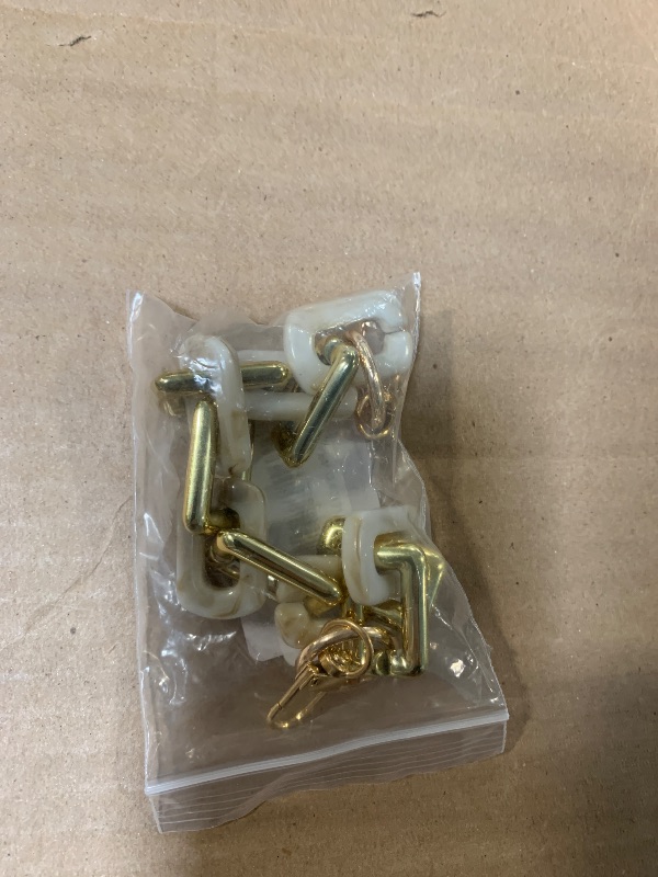 Photo 1 of ** ONLY ONE CHAIN NO THE SILVER ONLY THE GOLD***** PH PandaHall 2pcs Acrylic Bag Chain, 12 Inch Short Bag Handle Decorative Bag Chain Purse Strap Extender Bag Strap Replacement with Swivelr Clasp for DIY Underarm Bag Clutch Handbag Tote