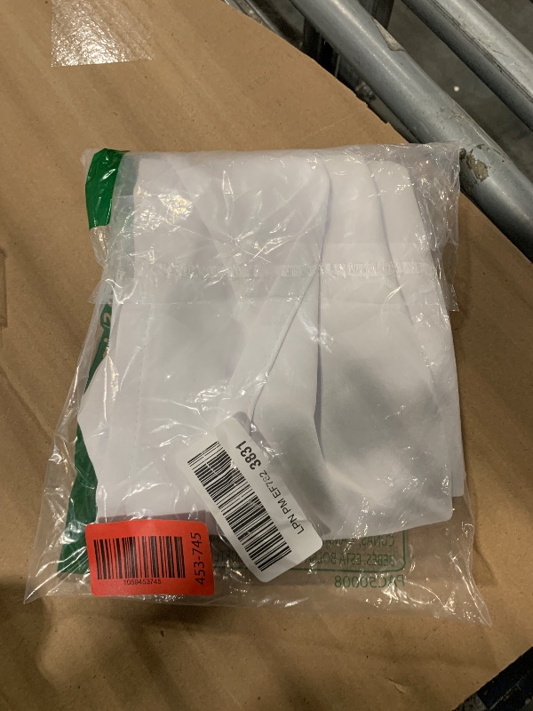 Photo 1 of **MISSING 1** DWCN French Door Curtains – Rod Pocket Thermal Curtain for Window/Patio Doors/Doorways/Classroom/Kitchen for Privacy, 12W by 72L Inches, 1 Panel with Tieback, Pure White