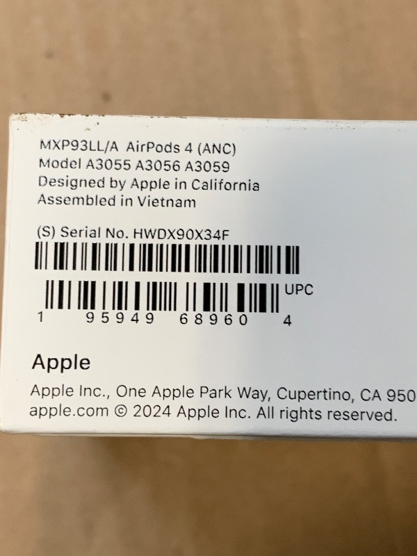 Photo 1 of  Apple AirPods 4 Wireless Earbuds, Bluetooth Headphones, with Active Noise Cancellation, Adaptive Audio, Transparency Mode, Personalized Spatial Audio, USB-C Charging Case, Wireless Charging, H2 Chip