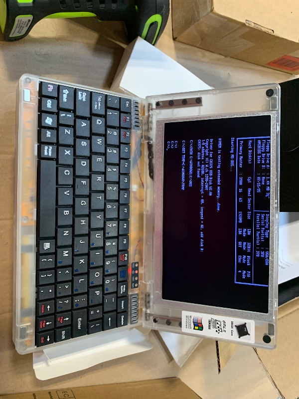 Photo 1 of Retro Pocket 386 CPU XT PC Laptop Computer 8088, Mini Laptop Compatible with Windows3.1 MS-DOS System, OPL3 Sound Card, VGA Graphics Card, LCD Screen Integrated Mouse Notebook Computer