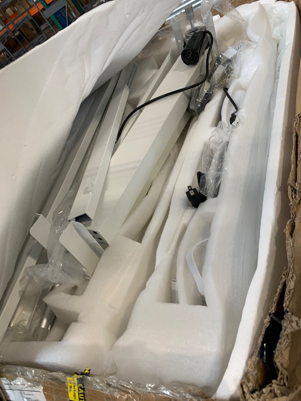 Photo 1 of ****SIMILAR*****

59 Inch L Shaped Standing Desk Adjustable Height, Electric Corner Standing Desk, Sit Stand Computer Table with Reversiable Splice Board,White
