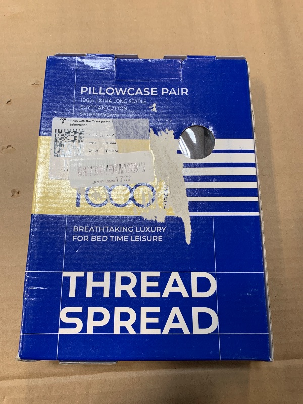 Photo 1 of * 2 Pillow cases*THREAD SPREAD 100% Egyptian Cotton - 1000-Thread-Count Extra Soft, CoolingPocket Luxury Sateen Weave Bottom, Hotel Quality - Dark Grey