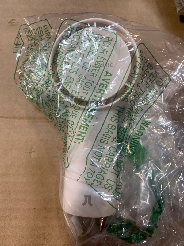 Photo 1 of **NO USB CABLE ** JISULIFE Portable Handheld Turbo Fan [16H Max Cooling Time], 4000mAh USB Rechargeable Personal Battery Operated Lash Small Pocket Fan with 5 Speeds for Travel/Outdoor/Vacation/Concerts - White