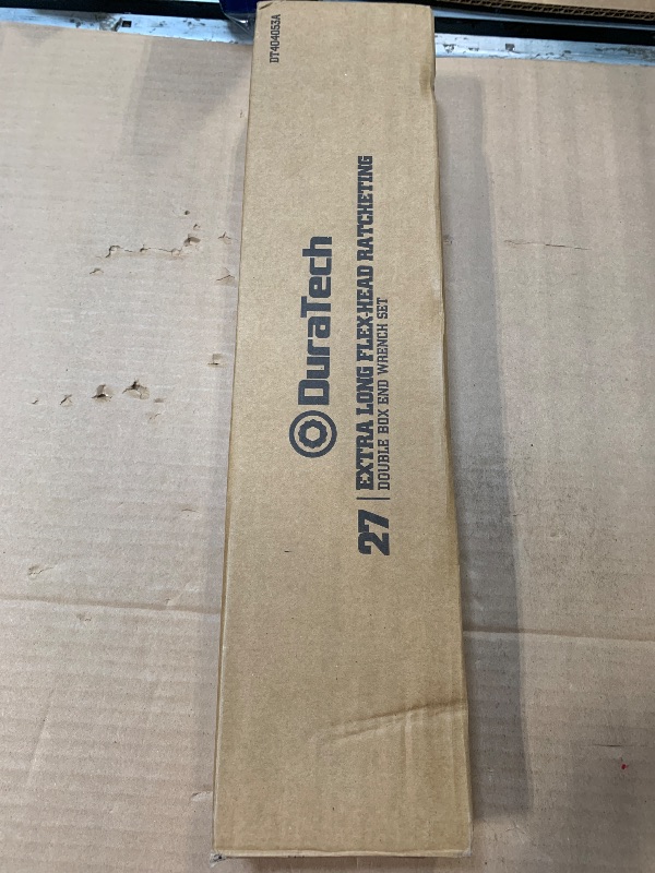 Photo 1 of ** 26 PCS ** DURATECH 27PCS Extra Long Flex Head Ratcheting Wrench Set, 8-22mm, Double Box End Ratchet Wrench Set with E-type 8-22mm Replacement Heads, 10x19mm, 1/4", 3/8", 1/2" Socket Adapters