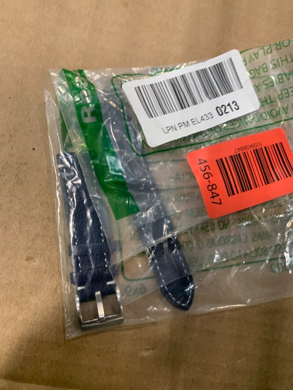 Photo 1 of ** BLACK ** OliBoPo Handmade Vintage Replacement Leather Watch Strap/Watch Band (19mm, Sliver Buckle/Navy Blue)LPNPMEL4330213