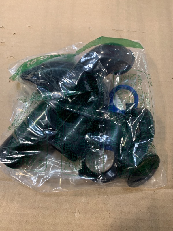 Photo 1 of (1 Pack) Yariwiz Black P Trap 1 1/2 Inch for Bathroom Kitchen Sink Drain Pipe Tubular Kit with Black Threaded Adapter and Blue TPE Washer KSD-001B