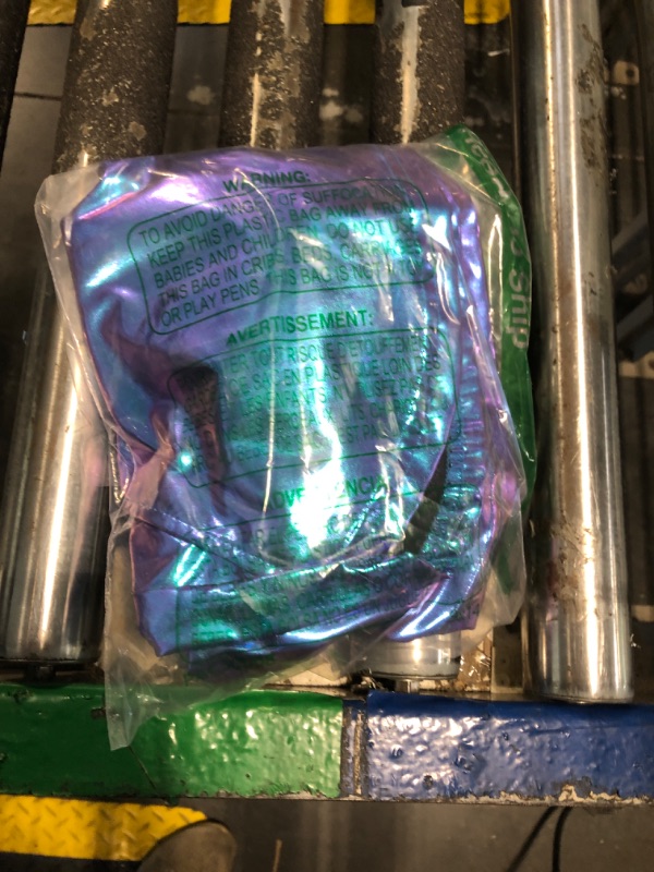 Photo 1 of *** no sunglasses***Women's Metallic Holographic Shorts Glittery Pants 90s Disco Alien Outfit Shiny Rave Party with Sunglasses