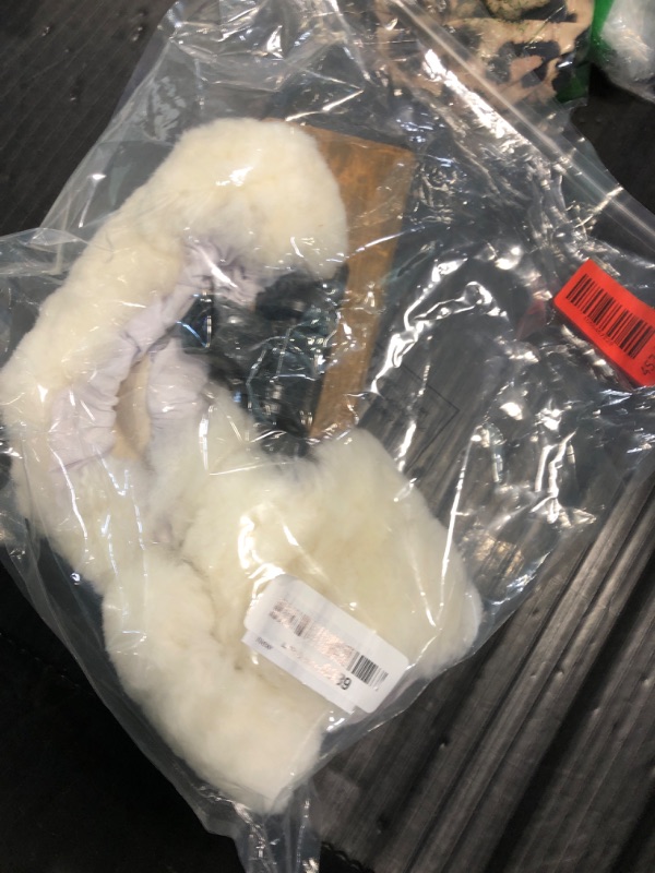 Photo 1 of ***POLE MISSING***PinStone 4 Pack 10-Inch Lambswool Applicator Kit, 180° Adjustable Lambskin Deck Stain Applicator with 3 Real Lambs Wool Refill Pads, Wood Stain Applicator for Wood Deck, Fence, Floor Wax Staining