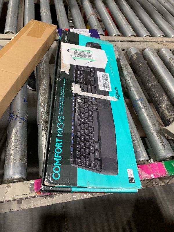 Photo 1 of ****ONLY KEYBOARD****** Logitech MK345 Wireless Keyboard with Palm Rest, 2.4 GHz USB Receiver, Compatible with PC, Laptop, Black