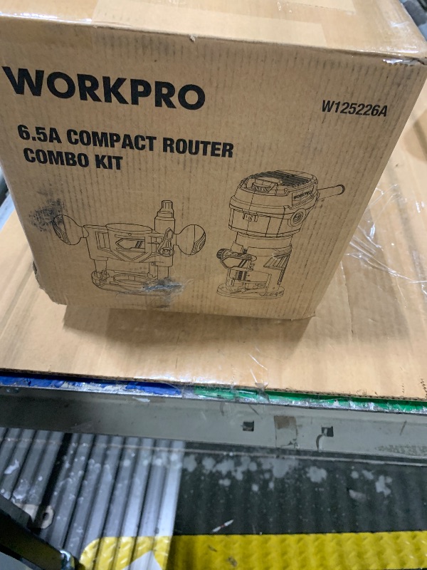 Photo 1 of *MISSING PARTS* WORKPRO Compact Router Combo Kit, 6.5 Amp Compact Router Fixed Base & Plunge Router for Woodworking Slotting Trimming, 6 Variable Speeds to 32000 RPM