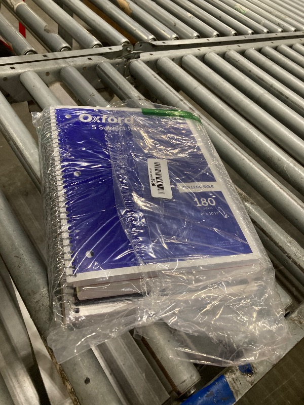 Photo 1 of Oxford Spiral Notebooks, 3 Pack, 5 Subject, College Ruled Notebooks for School, 8 x 10.5 Inches, 180 Sheets, 4 Dividers, Assorted Colors, Back to School Supplies (65203)