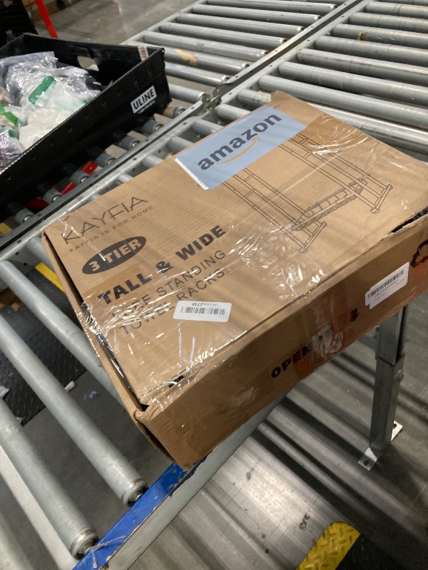 Photo 1 of ****NO CREWS****Kayfia 40" H Free Standing Towel Rack, 3 Tier Alloy Steel Stand with Basket, Blanket Drying and Display Rack for Oversized Bath Towels Bathroom Accessories, Next to Tub or Shower (Black)