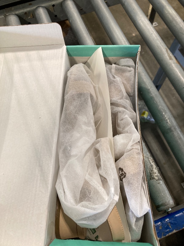 Photo 1 of ** MINOR DAMAGE AT FRONT OF SHOE ** Ankis Women Nude Black White Sandals for Women Low Heel 1 Inch Dressy Sandal Ankle Strap Open Toe Block Short Heeled Summer Classic Comfortable Graduation Holiday Party Casual Flat Shoes 2025, 10M