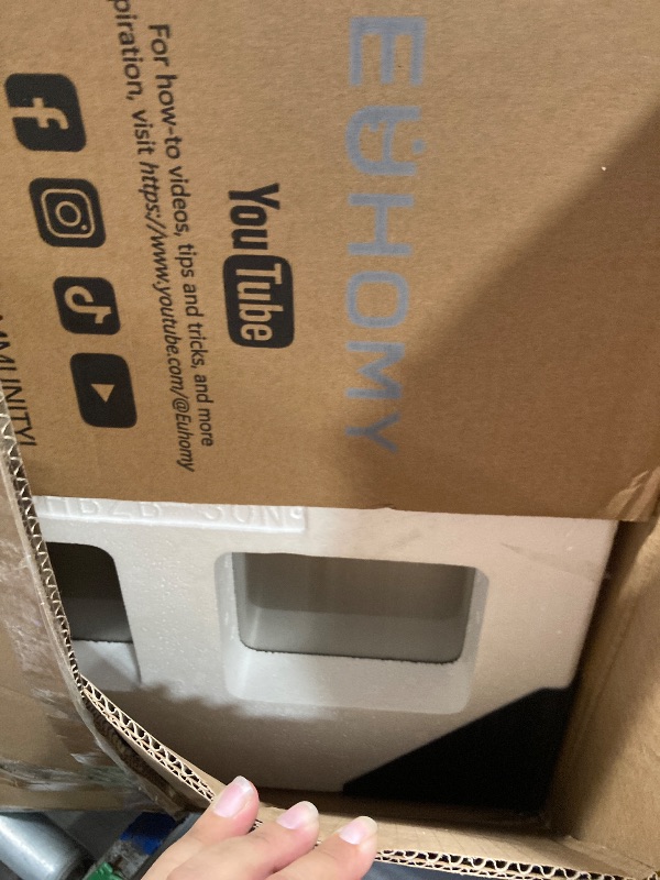 Photo 1 of EUHOMY Commercial Under Counter Nugget Ice Maker Machine, 66Lbs/Day, Bulit-in Freestanding Ice Maker with Gravity Drainage, Self-Cleaning & 24H Timer Ice Machine, for Commercial & Home Use(Silver)