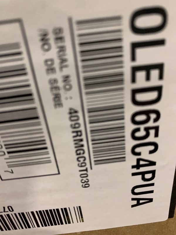 Photo 1 of *** MISSING POWER CORD*** LG 65-Inch Class OLED evo C4 Series Smart TV 4K Processor Flat Screen with Magic Remote AI-Powered with Alexa Built-in (OLED65C4PUA, 2024)