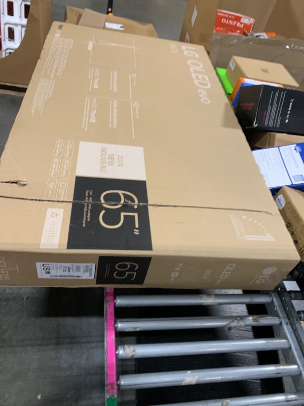 Photo 1 of *** MISSING POWER CORD*** LG 65-Inch Class OLED evo C4 Series Smart TV 4K Processor Flat Screen with Magic Remote AI-Powered with Alexa Built-in (OLED65C4PUA, 2024)