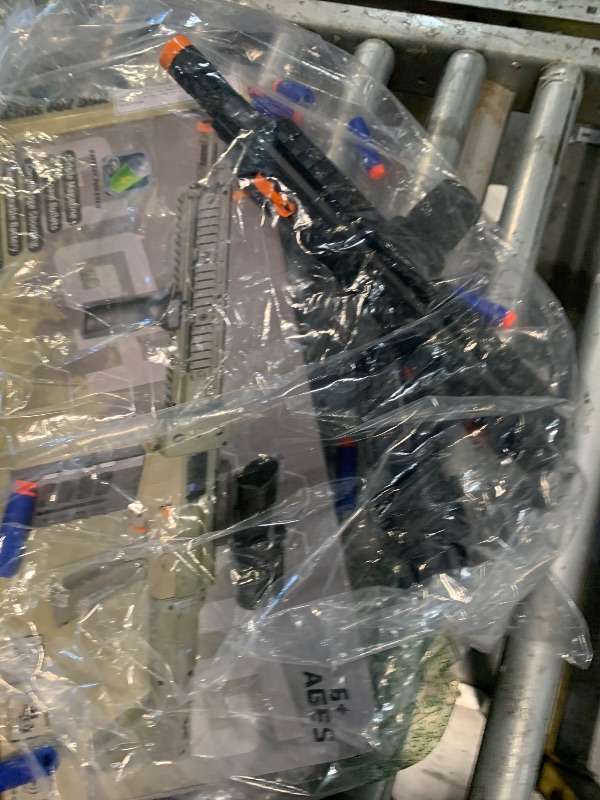 Photo 1 of Realistic Sniper Rifle Toy Guns for Nerf Guns Bullets, Electric Foam Blaster Toy Set with Scope, 100 Soft Darts and 3 Magazines, Kids Semi Automatic Machine Toy Gun for Boys 8-12 Old