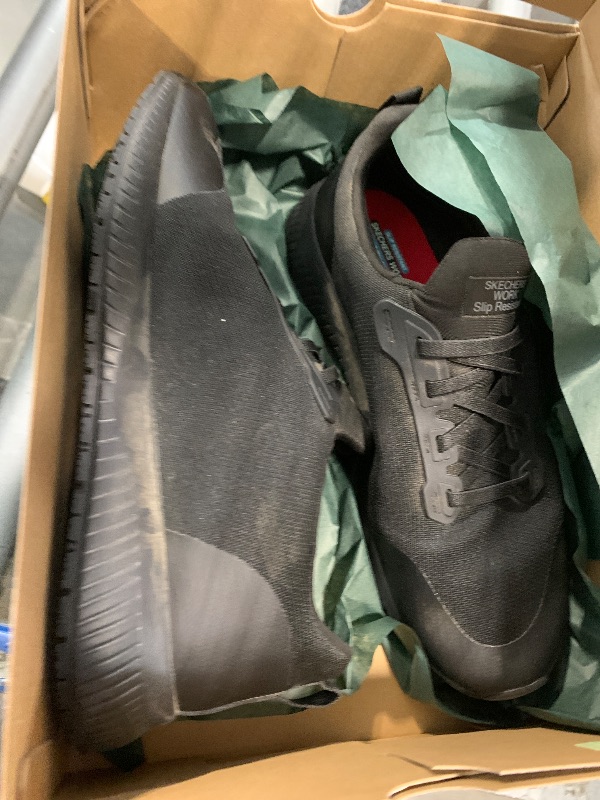 Photo 1 of **DIRTY**Skechers Women's Squad Sr Food Service Shoe, Black, 9 Wide