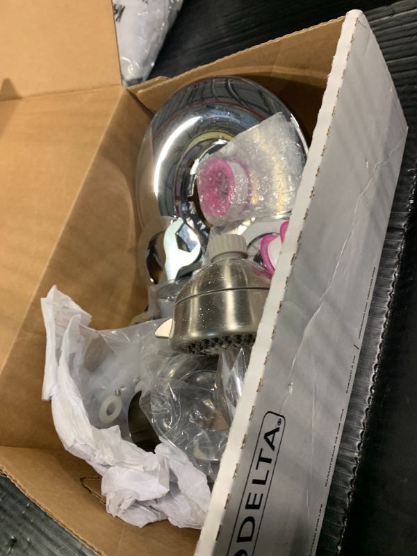 Photo 1 of ***USED***Delta Nicoli 14 Series H2Okinetic Bathtub and Shower Faucet Set, Brushed Nickel Shower Head and Handle Set, Valve Trim Kit, Stainless 144749-SS (Valve Included)