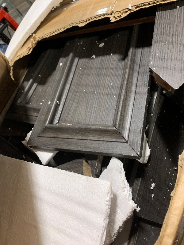 Photo 1 of *** INCOMPLETE ***Jocoevol Dark Grey 9 Drawer Dresser, Tall Chest of Drawers for Bedroom Furniture, Farmhouse Wood Dresser with Storage Drawers for Closet Organization