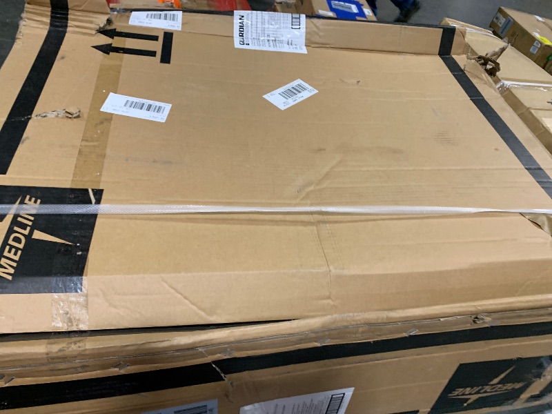 Photo 1 of *** UNKNOWN MISSING PARTS* Medline Comfortable Folding Wheelchair with Swing-Back, Desk-Length Arms and Elevating Footrests, 20”W x 16”D Seat