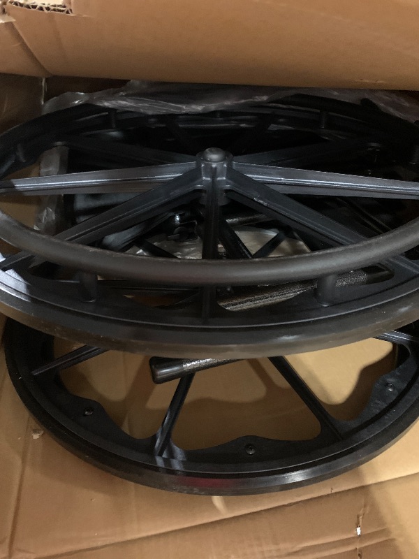 Photo 1 of *** UNKNOWN MISSING PARTS* Medline Comfortable Folding Wheelchair with Swing-Back, Desk-Length Arms and Elevating Footrests, 20”W x 16”D Seat