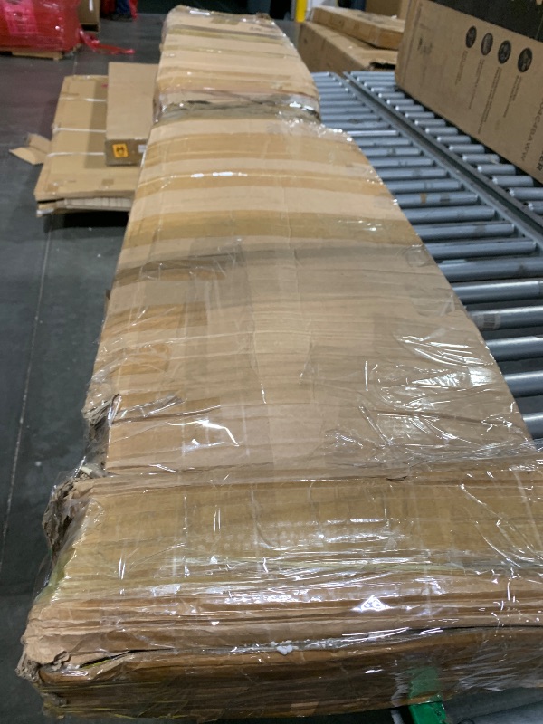 Photo 1 of ** INCOMPLETE SET** S&Z TOPHAND® 48 in x 96 in Glass Sliding MDF Barn Door with 8FT Sliding Door Hardware Kit, 5 Tempered Frosted Glass, Slab Inside Covered with Water-Proof PVC Surface, Simple DIY Assembly