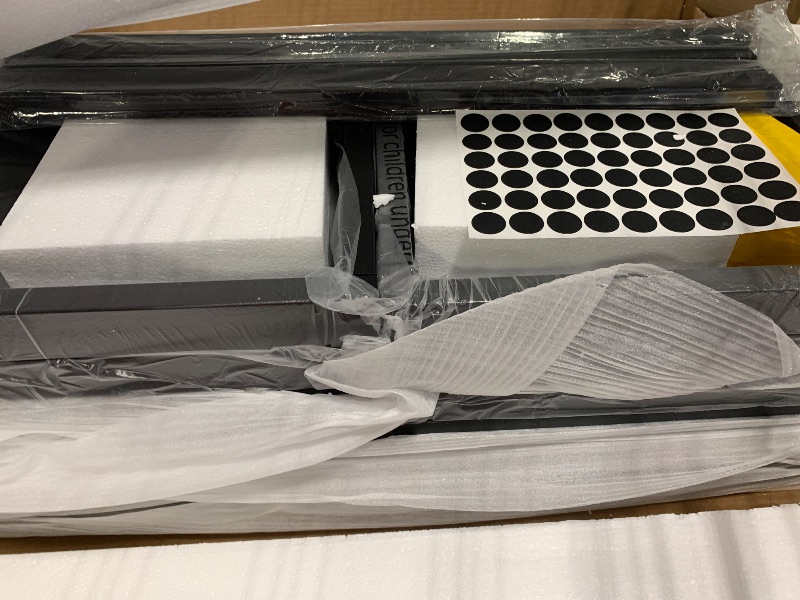 Photo 1 of *** SIMILAR IMAGE UNKNOWN MODEL INCOMPLETE SET***Yusong S Shaped Bookshelf, Modern Geometric Bookcase, 6-Tier Black Display Case Book Shelf