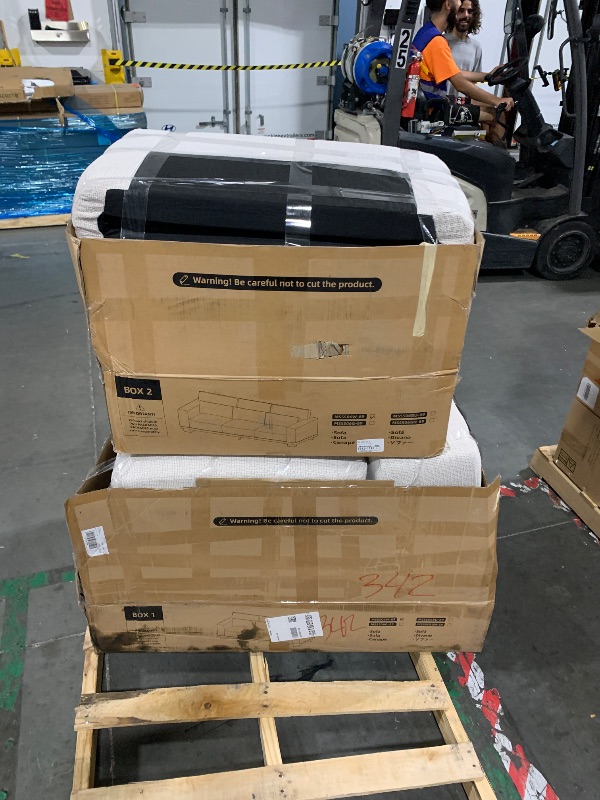 Photo 1 of ***Multiple Boxes*** Marsail 89" Sofa, 3 Seater Couch for Living Room, Modern Sofa with Deep Seats Supportive Cushion and Wide Armrests, Easy to Clean with Removable Covers, Linen Fabric, Beige