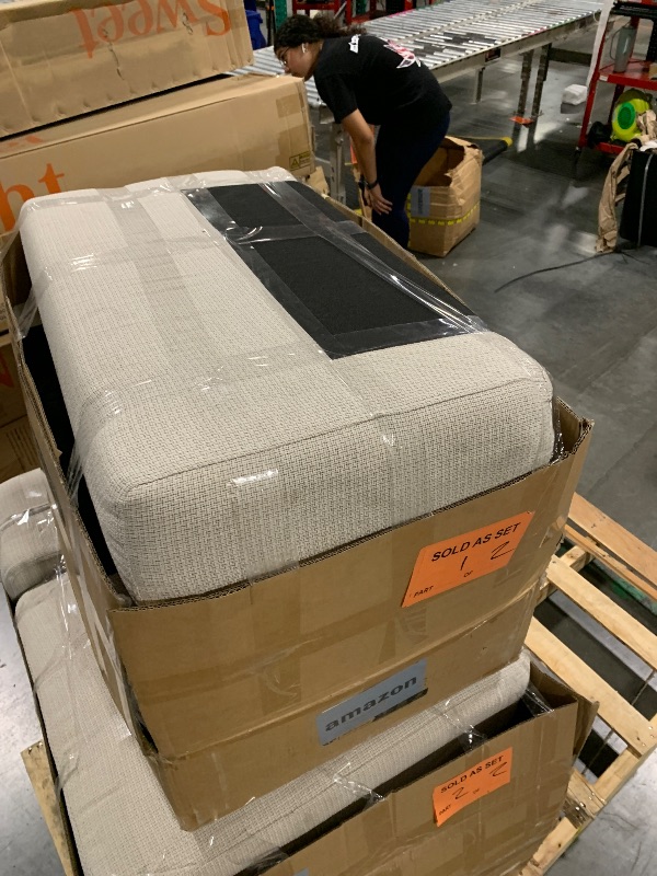 Photo 1 of ***Multiple Boxes*** Marsail 89" Sofa, 3 Seater Couch for Living Room, Modern Sofa with Deep Seats Supportive Cushion and Wide Armrests, Easy to Clean with Removable Covers, Linen Fabric, Beige