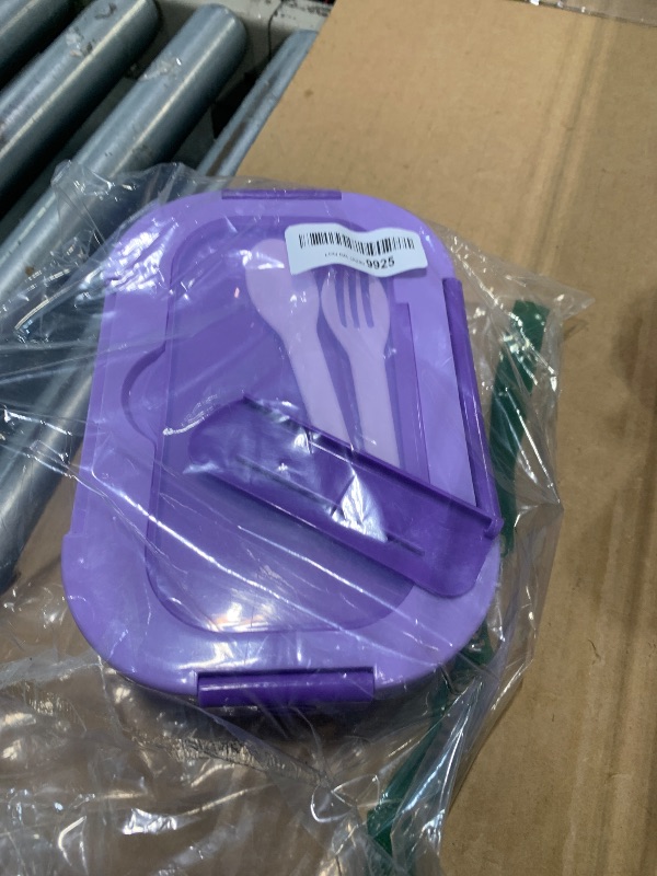 Photo 1 of **MISSING ACCESSORIES AND DAMAGED***TIME4DEALS Lunch Box Kids Adult Bento Box Bento-Style Lunch Box 1300ml Ideal Portion Size Leak Proof for Teens Toddlers, BPA Free Lunchbox Containers for School Work Picnic (Purple)