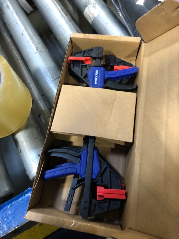 View 3 of WORKPRO 6" Mini Bar Clamps for Woodworking, One-Handed Clamp/Spreader, Wood Clamps Set, Screw Change F Clamps with 50LBS Load Limit, 4 Pack