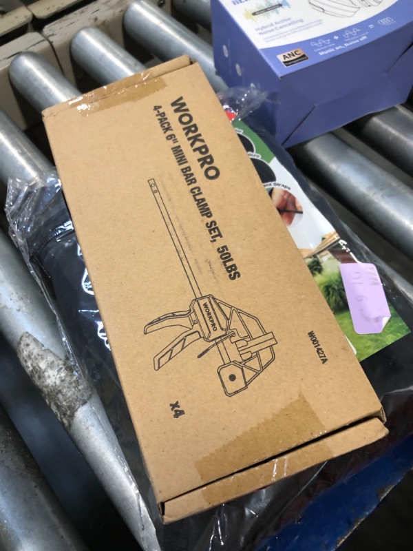 View 2 of WORKPRO 6" Mini Bar Clamps for Woodworking, One-Handed Clamp/Spreader, Wood Clamps Set, Screw Change F Clamps with 50LBS Load Limit, 4 Pack