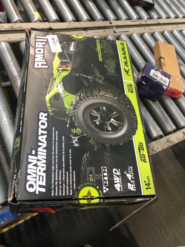 Photo 1 of ** very used / mssing parts *** RIAARIO 1/10 Brushless RC Cars, Monster Truck, 50+ MPH, 4WD, Waterproof, Carbon Fiber, Black, Ages 8+